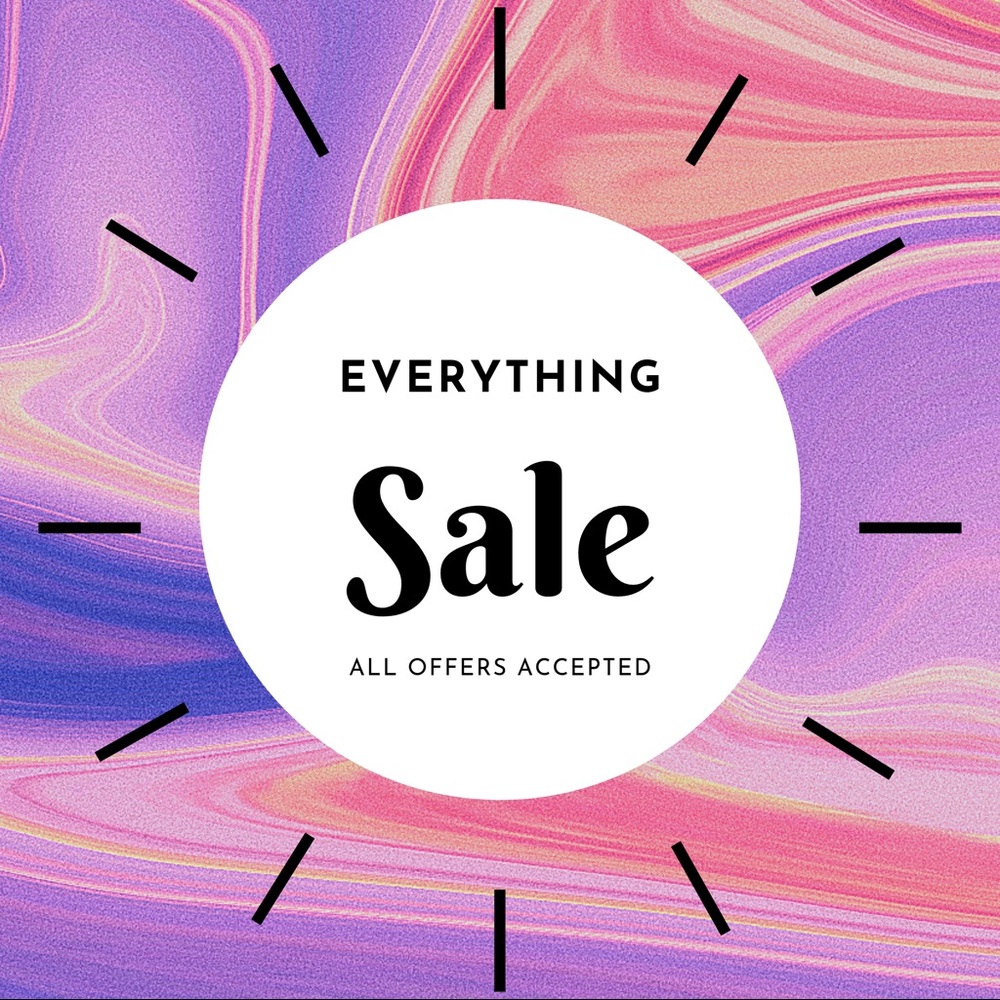 Closet clean out sale. Everything must go.